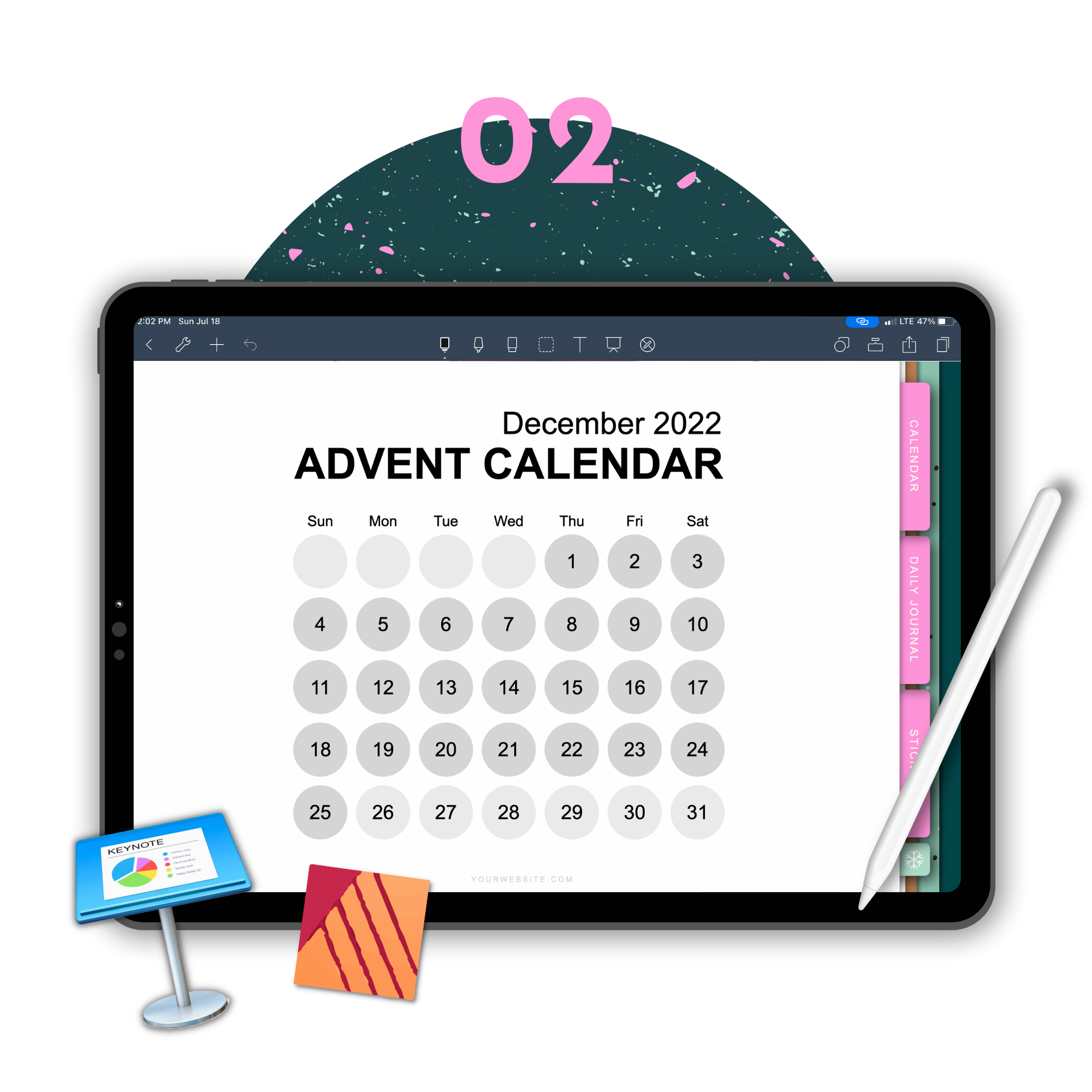 Digital Advent Calendar Template Bundle Cupcakes & Haystacks