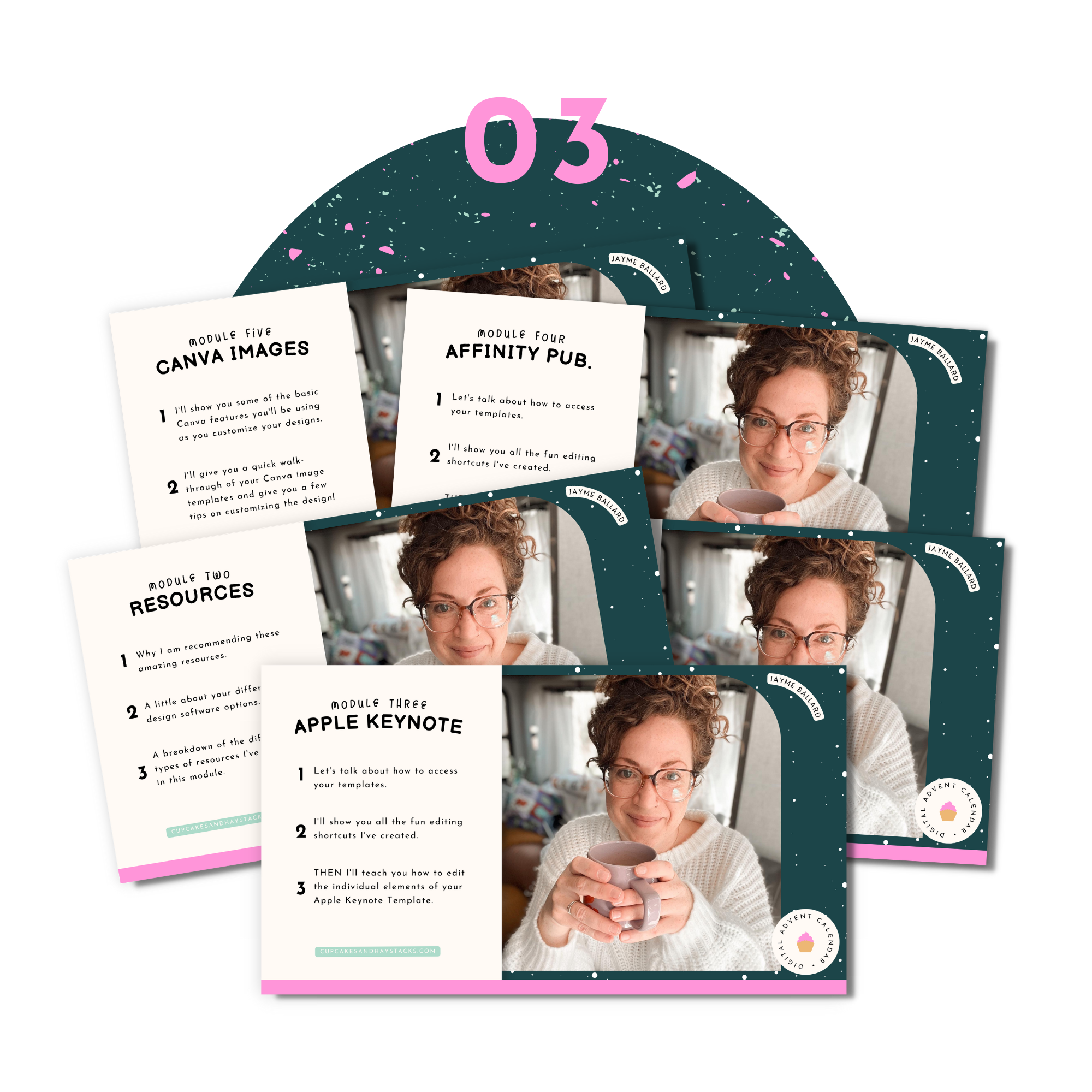 Digital Advent Calendar Template Bundle Cupcakes & Haystacks