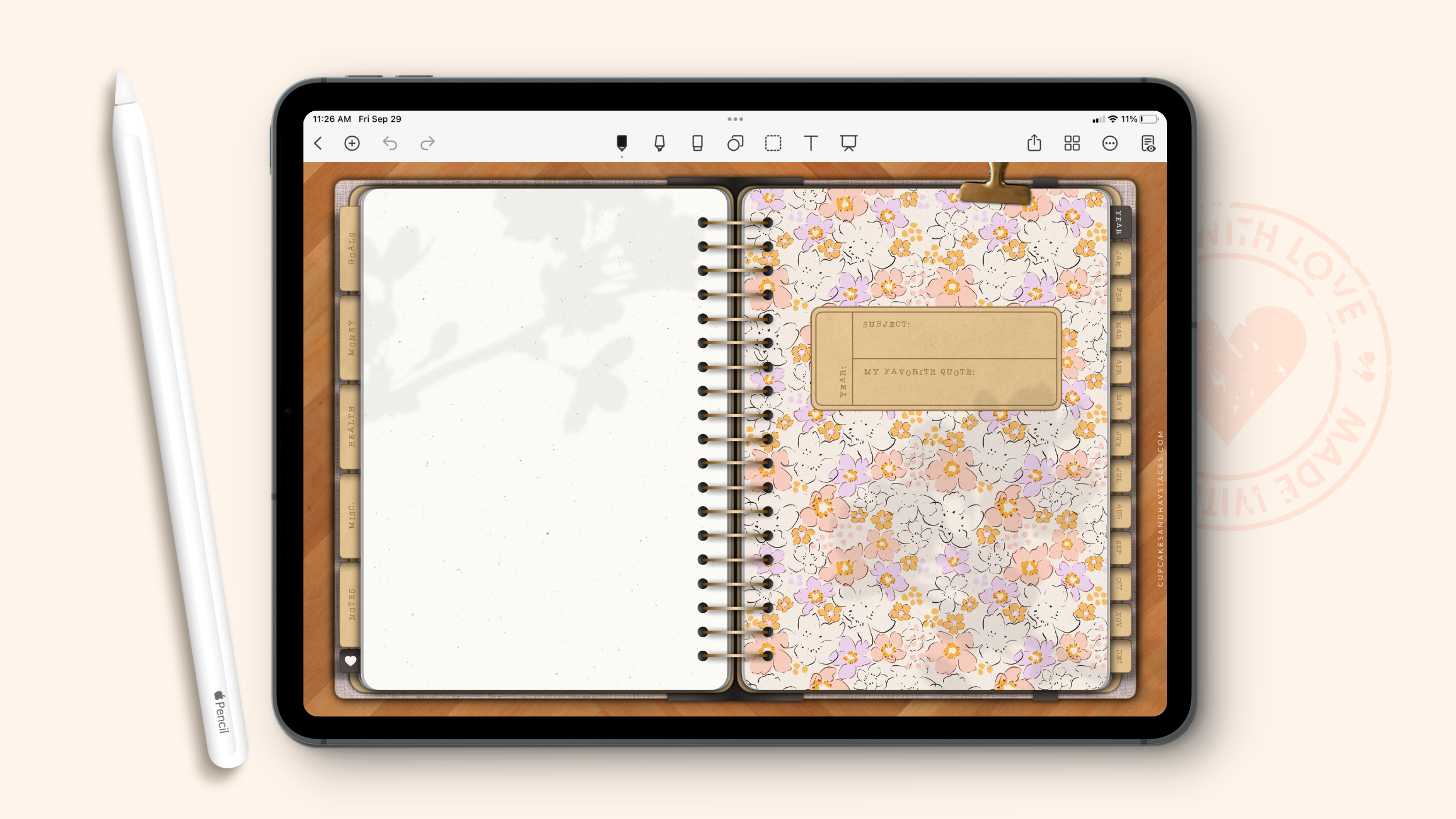 digital planner example